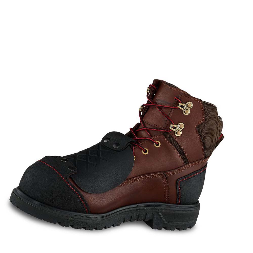 Red Wing Brnr XP 6-inch Safety Toe Metguard Men's Waterproof Boots Burgundy | ZA 39MQZ